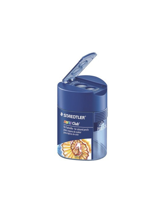 slijper plastiek potje, driekantig, dubbel