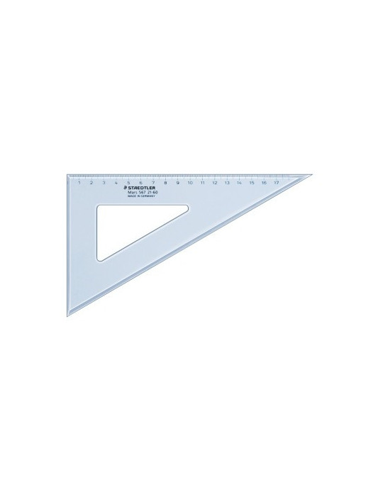 équerre, zéro sur l’angle - 21 cm 60°