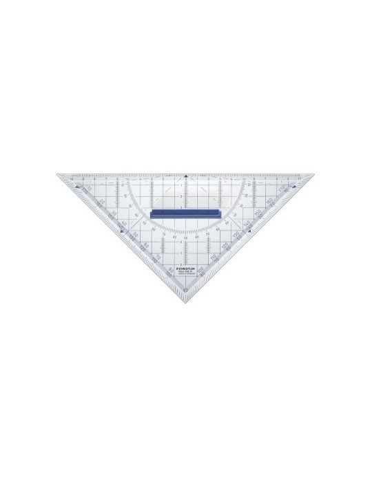 geodriehoek, met handvat, acryl, 22 cm
