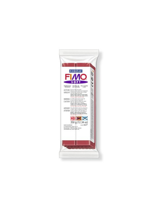 Fimo soft pâte à modeler 350g rouge cerise
