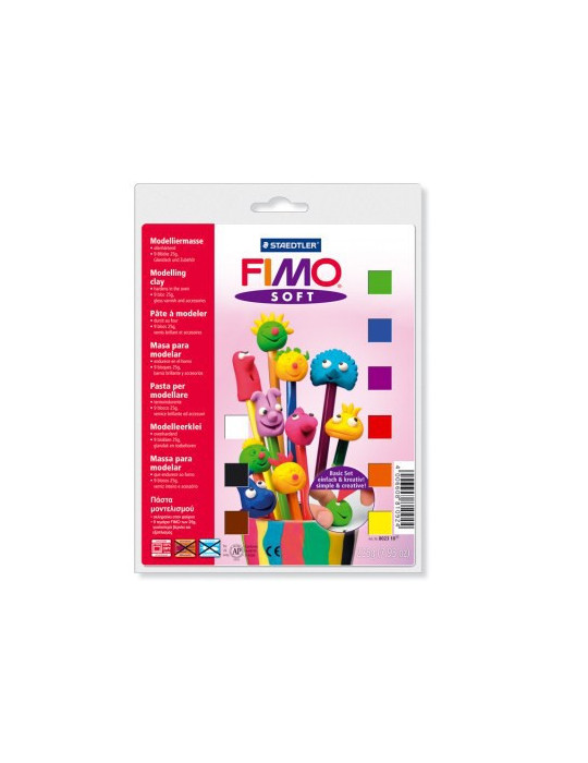 Fimo soft set - basisset 9 halve blokken