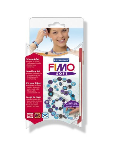 Fimo soft set - juwelenset "Knotted dots"