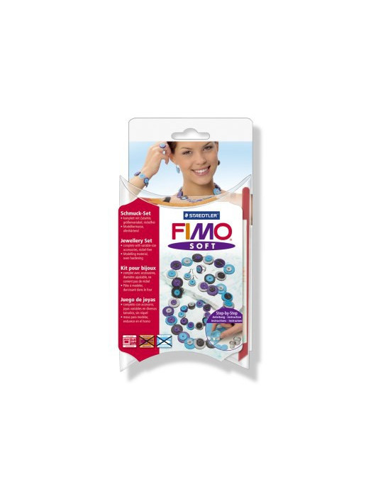 Fimo soft set - juwelenset "Knotted dots"