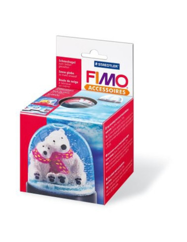 Fimo globe à neige, 90 mm x 75 mm