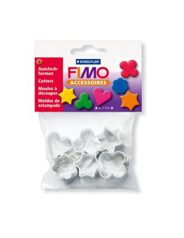 Fimo 6 moules à estamper en métal bijoux
