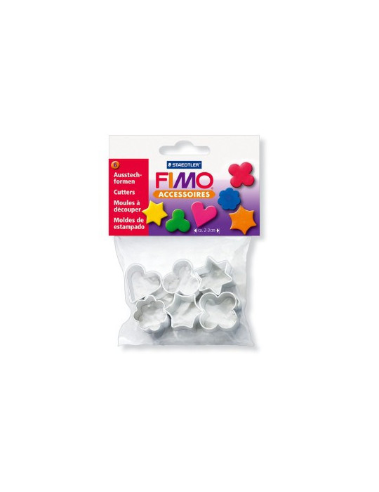 Fimo 6 metalen uitsteekvormen voor juwelen