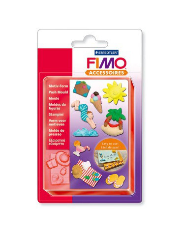 Fimo kunststof duwvorm "vakantie"