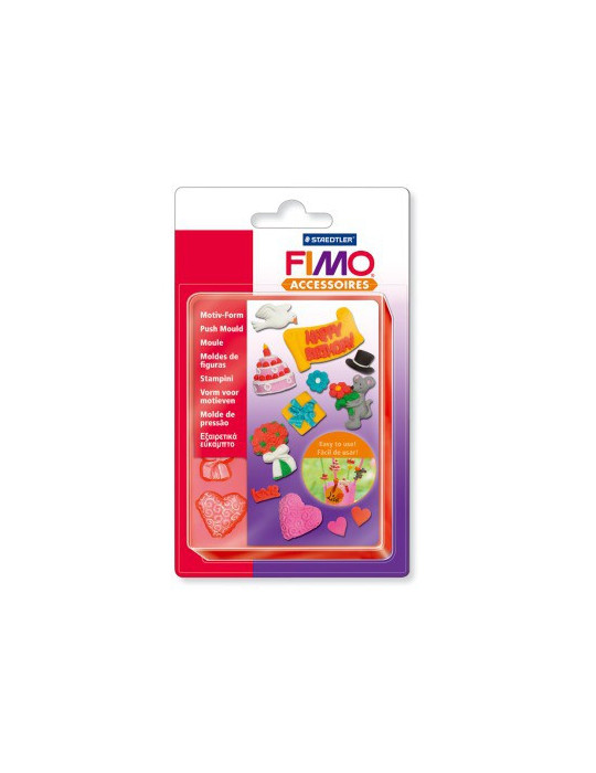 Fimo kunststof duwvorm "party time"