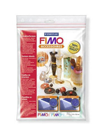 Fimo feuilles de structure - baroque - art deco