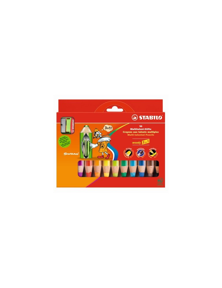 woody 3in1 cardboard wallet 10 pcs + sharpener