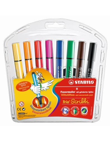 Trio Scribbi cardboard wallet 8 pcs