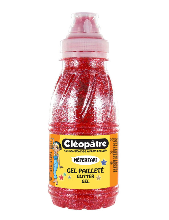 GEL PAILLETÉ ROUGE EN 250 ML