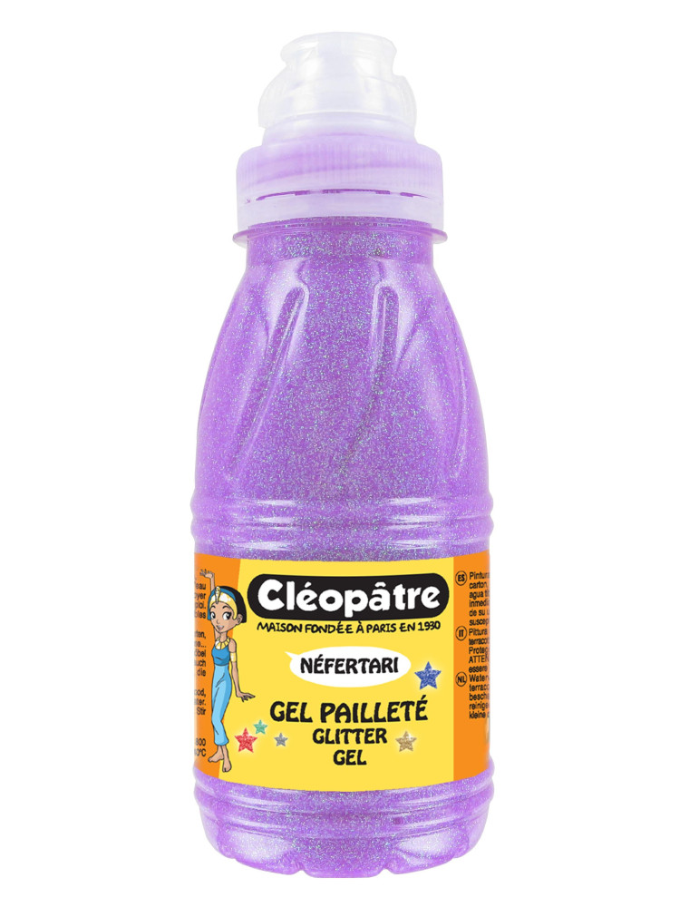 NÉFERTARI Glitter-Gel mit holographischen Pailletten, schillerndes Vio