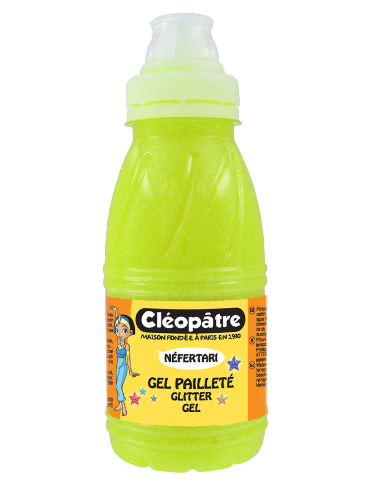 GEL PAILLETÉ NÉON JAUNE 250 ML