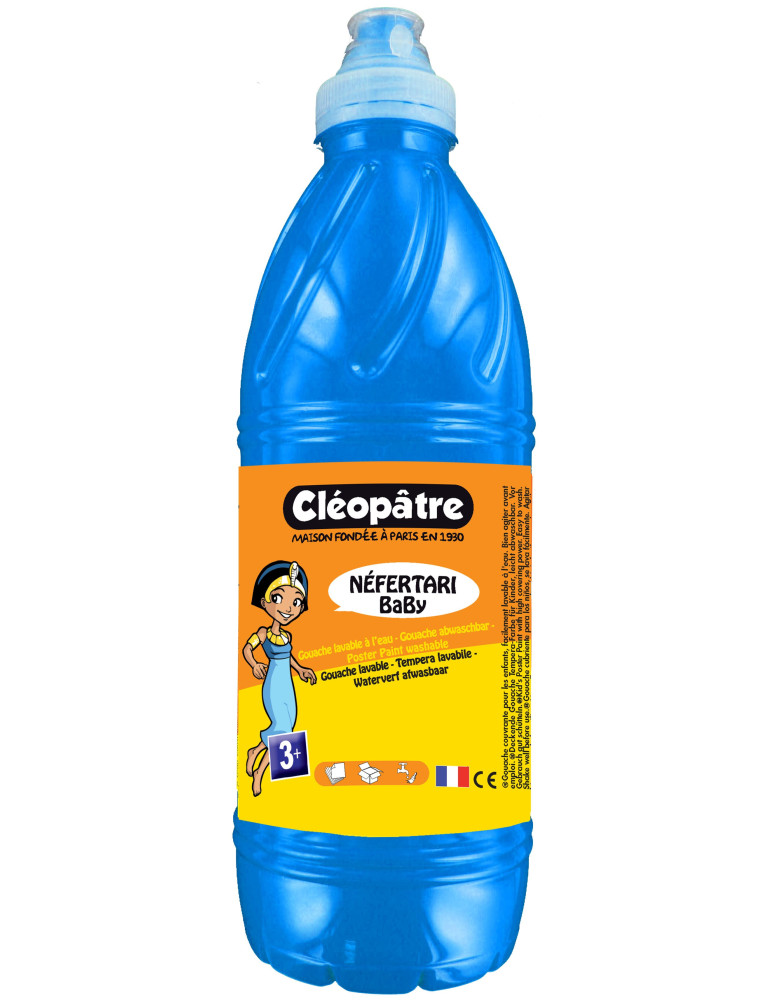 NÉFERTARI BABY – Gouache, abwaschbar, 1 l, Cyan (Primärfarbe)