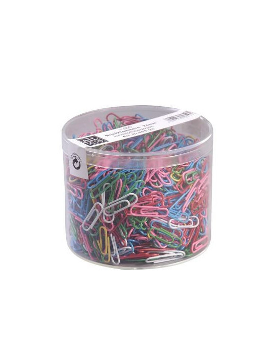Paperclips Alco 26mm rond doos a 1000 stuks assorti