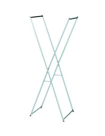 inklapbare garderobe Alco zilver 2 stangen voor kleerhaken hoog 148cm