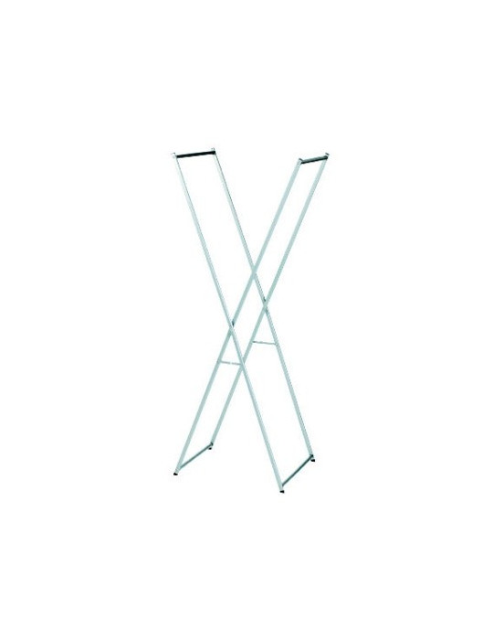 Porte-manteau Alco escamotable argenté avec 2 barres hauteur 148cm