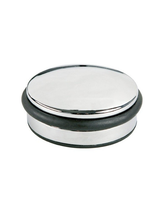 deurstopper Alco metaal laag chroom, 1300 gram hoog 4cm