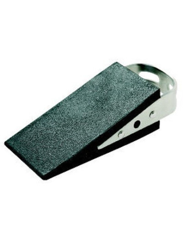 deurstopper Alco wigvorm zwart rubber, 160 gram