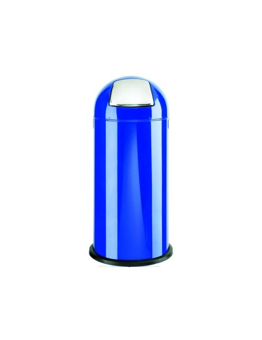 afvalbak Alco pushboy 84cm hoog 37cm rond 52liter blauw