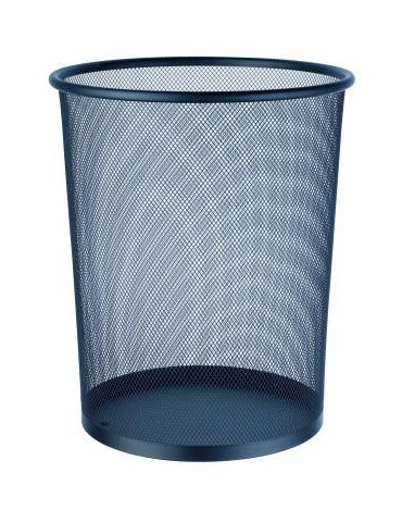 Papierbak Alco metaal 15l. zwart, geperforeerd metaal