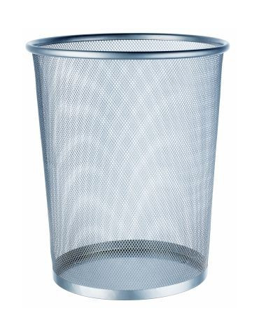 papierbak Alco metaal 15l. zilver, geperforeerd metaal