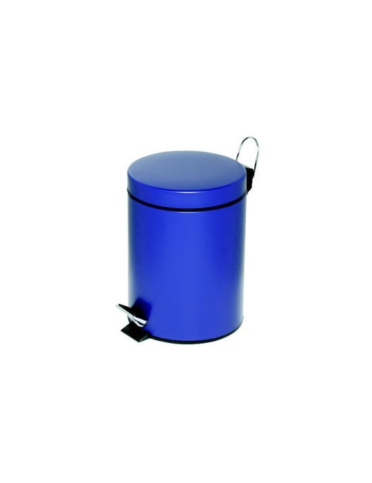 Poubelle à pédale Alco métal 5l. bleu, seau intérieur en plastique, ha