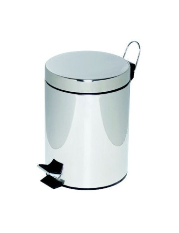 pedaalemmer Alco metaal 5l. kunststof binnenemmer chroom