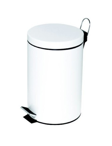 pedaalemmer Alco metaal 12l. kunststof binnenemmer wit