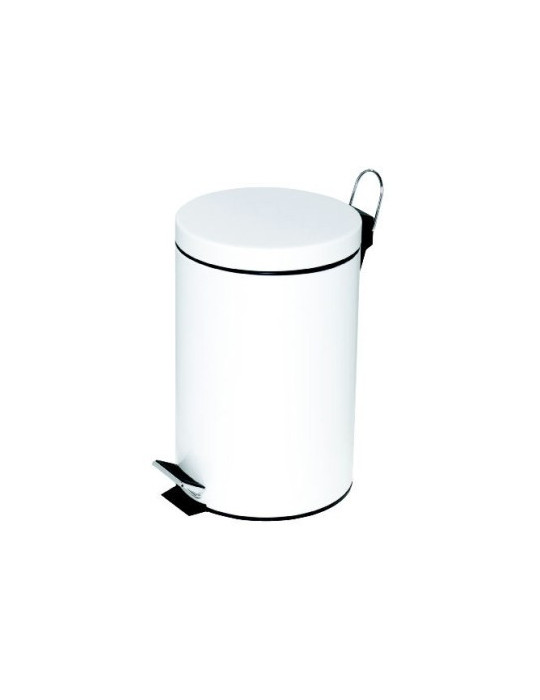 pedaalemmer Alco metaal 12l. kunststof binnenemmer wit