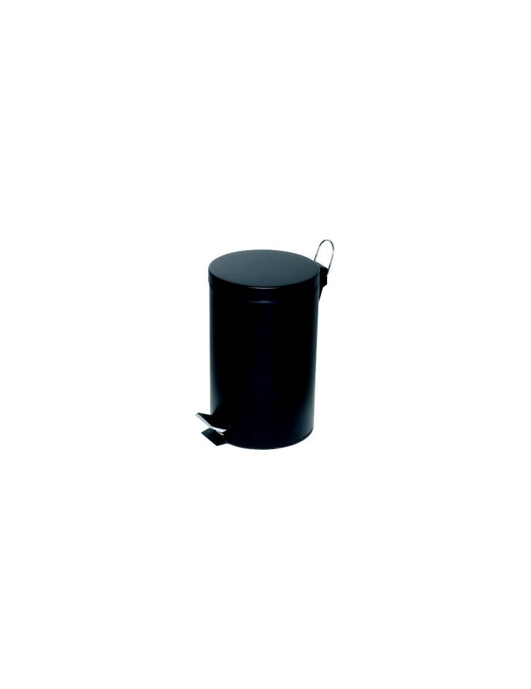 Poubelle à pédale Alco métal 12l. noir, seau intérieur en plastique, h