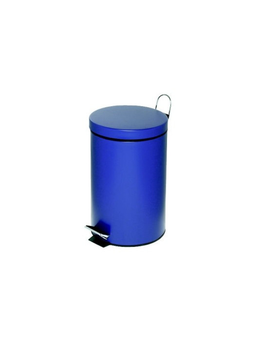 Poubelle à pédale Alco métal 12l. bleu, seau intérieur en plastique, h