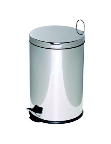 pedaalemmer Alco metaal 20l. kunststof binnenemmer chroom