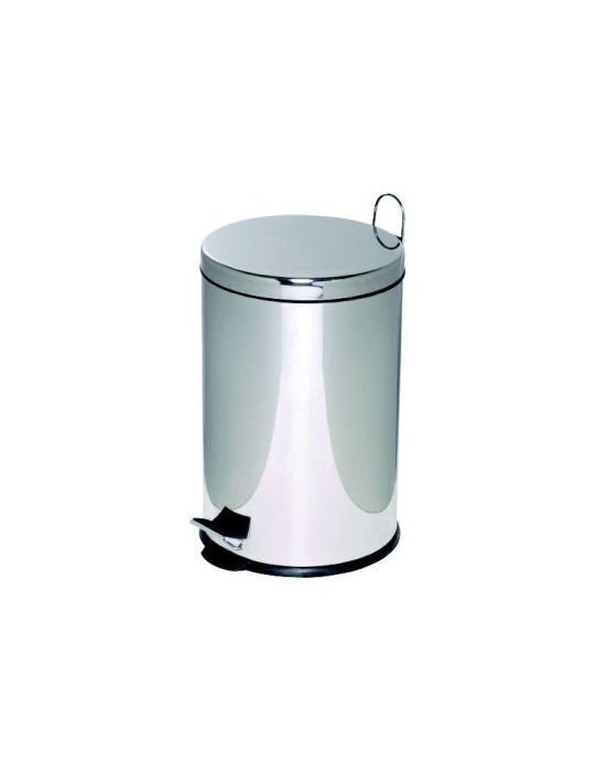 Poubelle à pédale Alco métal 20l. chromé, seau intérieur en plastique,