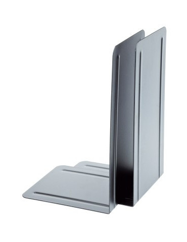 boekensteun Alco 130x240x140mm metaal 2 stuks in doos grijs