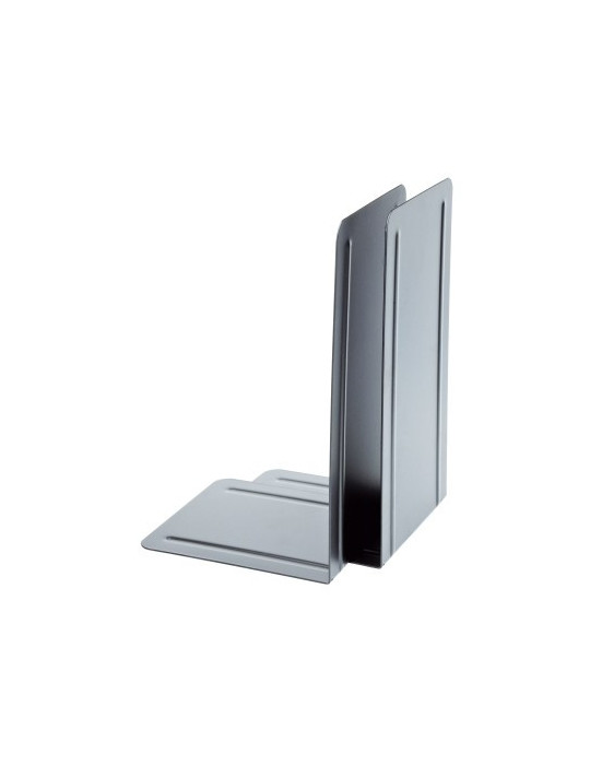 boekensteun Alco 130x240x140mm metaal 2 stuks in doos grijs