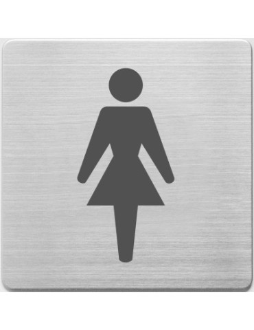 Pictogrammes en inox, Alco 90x90x1mm toilet dames