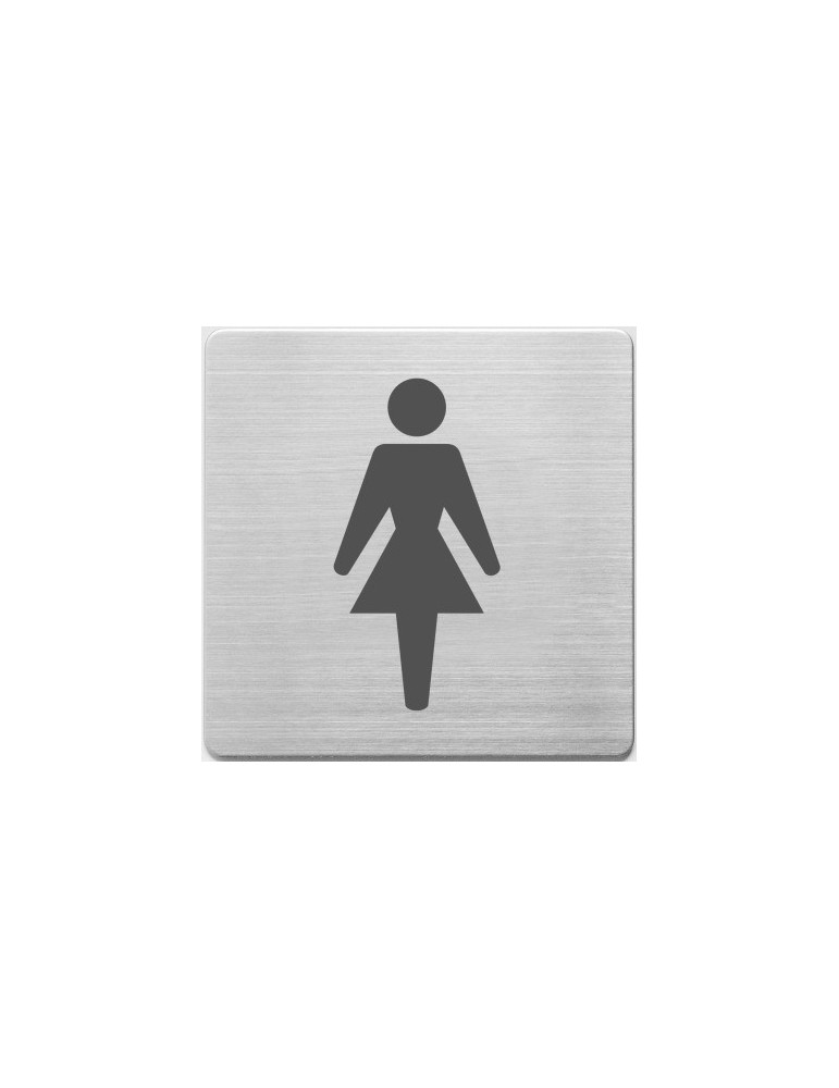 Pictogram Alco RVS 90x90x1mm - WC dames -