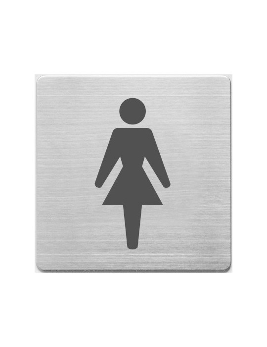Pictogrammes en inox, Alco 90x90x1mm toilet dames