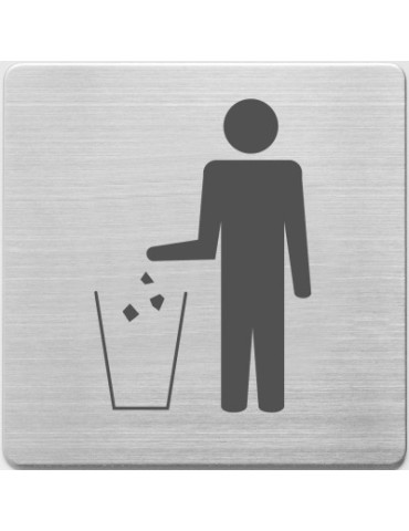 Pictogrammes en inox, Alco 90x90x1mm dechets