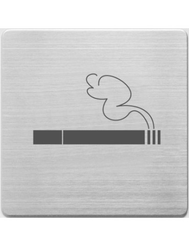 pictogram Alco RVS 90x90x1mm - roken toegestaan -