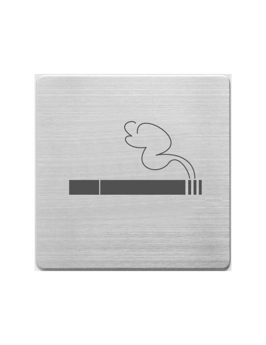 pictogram Alco RVS 90x90x1mm - roken toegestaan -