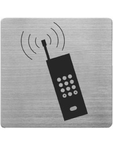 pictogram Alco RVS 90x90x1mm - GSM toegestaan -