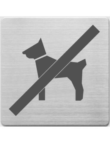 pictogram Alco RVS 90x90x1mm - hond niet toegestaan -