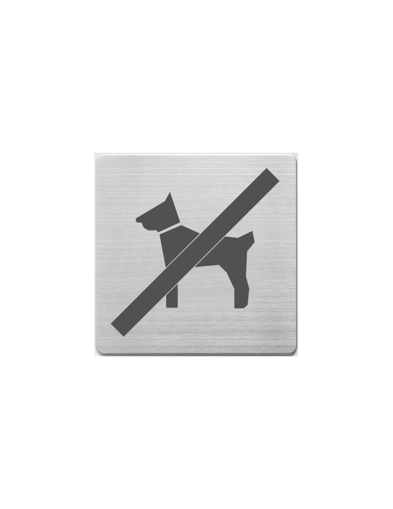 pictogram Alco RVS 90x90x1mm - hond niet toegestaan -