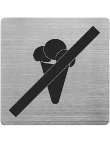 pictogram Alco RVS 90x90x1mm - ijs verboden -