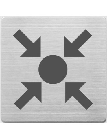 Pictogrammes en inox, Alco 90x90x1mm lieu