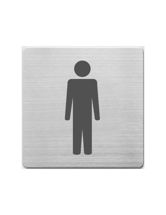 Pictogrammes en inox, Alco 90x90x1mm WC hommes