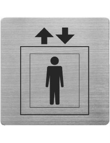 pictogram Alco RVS 90x90x1mm - lift -